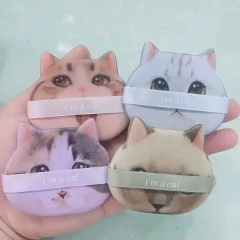 4 шт., пуховка на воздушной подушке с милым котом, жидкая основа двойного назначения, консилер для лица, BB-крем, косметический аппликатор, инструмент для макияжа