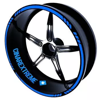 4 шт. пунктирный дизайн Azur синий обод ленты колеса полосы наклейки наклейки CinarExtreme