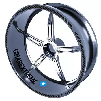 4 шт. пунктирный дизайн черный углеродное волокно текстурированная лента для обода колеса полосы наклейки наклейки CinarExtreme