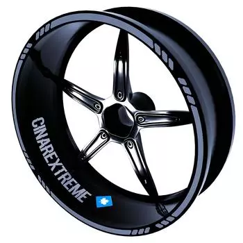 4 шт. Пунктирный дизайн камень серый обод ленты колеса полосы наклейки наклейки CinarExtreme