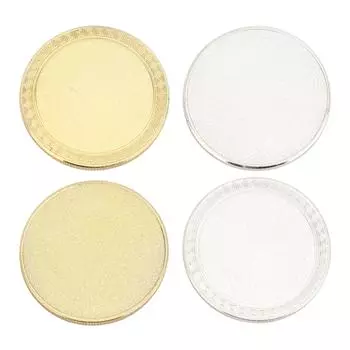 4 шт. пустая монета Challenge с резьбой и кромкой 40 мм сплав с акриловой защитой коробка для гравировки поделок