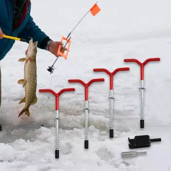 4 шт. якоря для подледной рыбалки, хижина с адаптером для дрели, колышки для палатки, гвозди для земли A