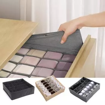 4 шт. ящик органайзер ящик для хранения несколько отделений большая вместимость складные держатели для носков бюстгальтеры органайзер коробки бежевый