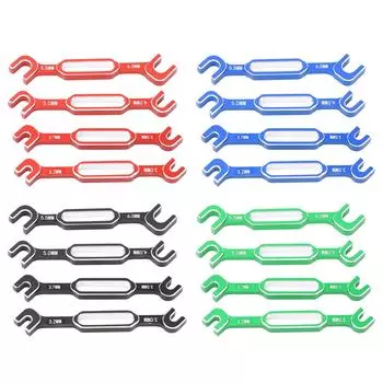 4 шт. радиоуправляемые автомобильные ключи, гайка фаркопа, съемник шаровых шарниров, алюминиевый сплав, радиоуправляемый гаечный ключ 3,0?6,0 Black