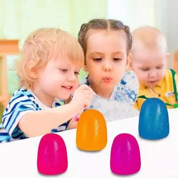 4 шт. Радужная конфета-сжиматель, игрушка для снятия стресса, разноцветные леденцы, сенсорная игрушка, портативный легкий успокаивающий мячик для снятия стресса, игрушка-фиджет 4pcs