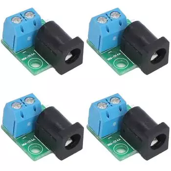 4 шт. разъем постоянного тока 5,5x2,1 мм на 2P 5,08 мм плата адаптера питания совместимая с портом 5,5x2,5 мм