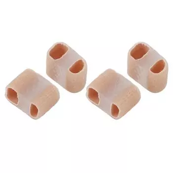 4 шт. разделители пальцев ног, носилки с 2 петлями, эластичные корректирующие сепараторы для перекрывающихся пальцев ног S