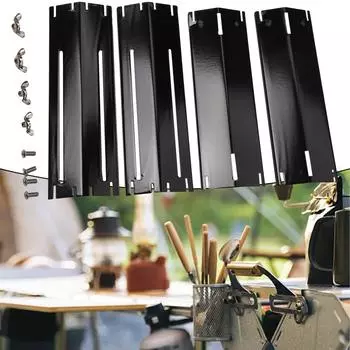 4 шт. Регулируемая нагревательная пластина из нержавеющей стали для газового гриля для барбекю