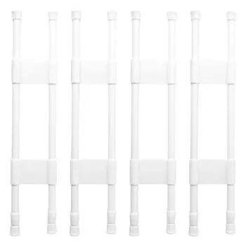 4 шт., регулируемая штанга для холодильника для автофургона, многоцелевая штанга для холодильника для хранения напитков, еды, аксессуаров для холодильника для автофургона белый