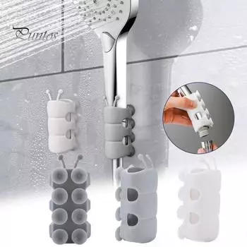 4 шт. Регулируемые держатели для душевой лейки, простая установка, универсальные передвижные держатели для душевой лейки на присосках для ванной комнаты серый белый