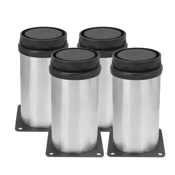 4 шт. регулируемые круглые мебельные ножки из нержавеющей стали 50 x 100 мм для дивана, чайного столика