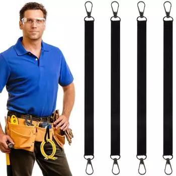 4 шт. ремни для держателя изоленты, прочная цепь для держателя ленты с карабинами, ремешок для ремня, держатель для поясной ленты, шнурок из полиэстера