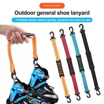 4 шт., ремни для переноски лыжных ботинок, плечевой ремень, поводок, износостойкие, прочные, несущие ремни для коньков, аксессуары для зимних видов спорта красный