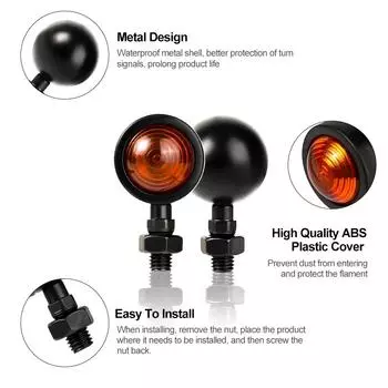 4 шт. ретро мотоциклетный сигнальный фонарь 12 В светодиодный стоп-сигнал мото световые индикаторы пуля хром янтарный мото передний фонарь задний фонарь