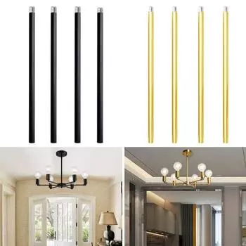 4 шт. резьбовых удлинительных стержня, устойчивых к коррозии, легко устанавливаемых удлинительных стержней, подвесных светильников, аксессуаров чёрный