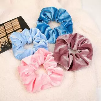 4 шт. резинки для волос из нейтрального бархата для женщин, классические эластичные толстые резинки для волос, мягкие веревки, резинки для волос, аксессуары для волос