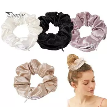 4 шт. резинки для волос со скрытым карманом, большая резинка для волос для женщин и девочек, ребристая текстура, эластичная повязка на голову B
