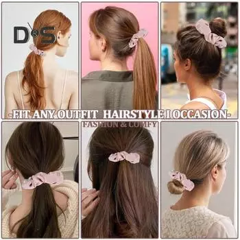 4 шт. резинки для волос со скрытым карманом, большая резинка для волос для женщин и девочек, ребристая текстура, эластичная повязка на голову 4pcs