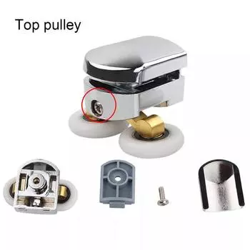 4 шт. ролики для душевой двери из цинкового сплава, направляющие колеса, сменные шкивы для душевых колес для стекла толщиной 12–14 мм