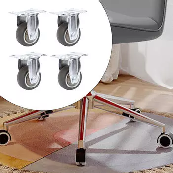 4 шт. ролики для мебели, многофункциональные износостойкие прочные резиновые колеса, поворотные ролики для дома Single Wheel