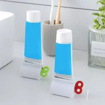 4 шт. роликовый выдавливатель зубной пасты прочная конструкция компактный дизайн портативный простой в использовании руководство зелёный