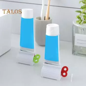 4 шт. роликовый выдавливатель зубной пасты прочная конструкция компактный дизайн портативный простой в использовании ручной выдавливатель зубной пасты зелёный