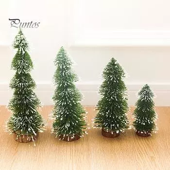 4 шт. Рождественская елка зеленая искусственная рождественская сосна матовая тонкая елка праздничное украшение для рождественской домашней вечеринки декор 4pcs