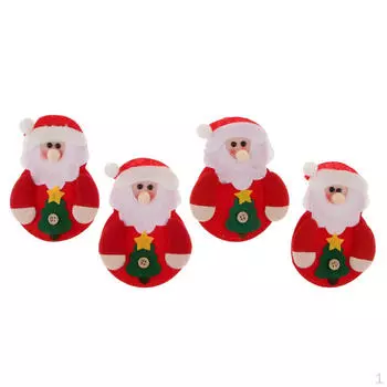 4 шт. Рождественская посуда Сумка для столовых приборов Держатель для столового серебра Декор стола - Санта