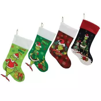 4 шт. Рождественские чулки для Рождества Камин Рождественская елка Подвесной декор