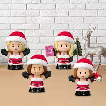 4 шт. Рождественские фигурки девочек, смоляные шапки Санты, минифигурки, вдохновленные фильмом