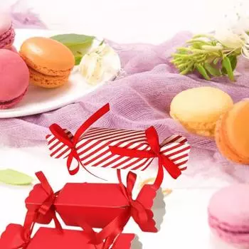 4 шт. рождественские коробки для конфет, украшения, печенья, выпечки, сладостей, коробки с лентой, праздничная упаковочная бумага для подарков на вечеринку D