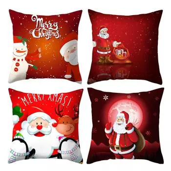 4 шт. рождественские наволочки, наволочки, украшения, праздничный декор, наволочка для дивана