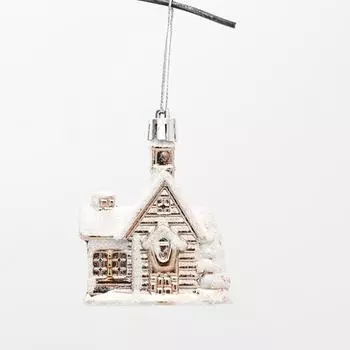 4 шт. рождественские подвески в форме снега, уютный дом, новогодний гальванический орнамент для рождественской елки, многоразовые подвески из нержавеющей стали, праздничный подарок