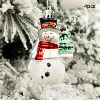 4 шт. Рождественские подвески в виде снеговиков, декор, подвеска для гостиной