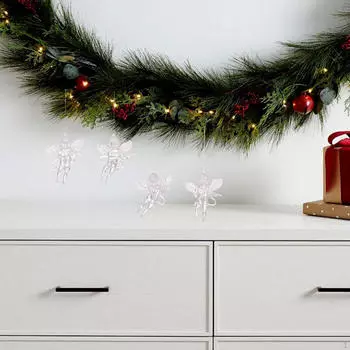 4 шт. Рождественские подвесные украшения Прозрачный акриловый рождественский декор Декоративные подвески для тематики