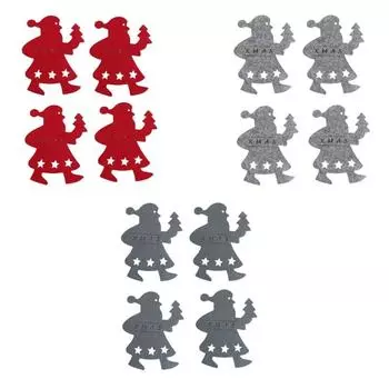 4 шт. рождественские украшения держатель для столовых приборов сумка для столовых приборов вилка нож сумка для столовых приборов домашний декор рождественское украшение для кухни красный