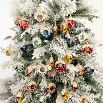 4 шт. рождественские украшения, подвески в виде пончиков, подвесные украшения для рождественской елки, реквизит для вечеринки, подвеска, домашний декор розоватый