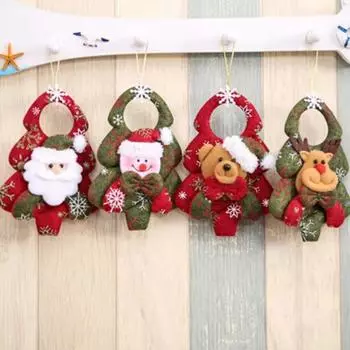 4 шт. Рождественский дверной подвесной баннер, кукла-лось, медведь, веселые рождественские елочные украшения для дома, рождественские украшения, подвеска Navidad Noel