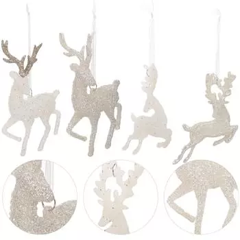 4 шт. Рождественский олень подвеска гирлянда украшения елка подвеска пластик Рождество 11.5x11cm