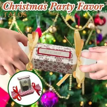 4 шт. Рождественский сюрприз, денежный мешок, выдвижная коробка для денег своими руками с лентами, праздничный держатель для денег, подарочный мешок A