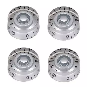 4 шт., ручка для электрогитары, кнопка регулировки громкости гитары для EPI LP (Серебряный) КДЕ