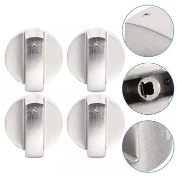 4 шт. Ручка для плиты из нержавеющей стали, газовые ручки, регулятор горелки, плита, цинковый сплав, замена духовки