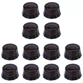 4 шт. ручки для гитарных колокольчиков в стиле абажура для LP гитарных аксессуаров (Темно коричневый) D