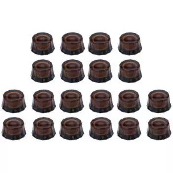 4 шт. ручки для гитарных колокольчиков в стиле абажура для LP гитарных аксессуаров (Светло-коричневый)