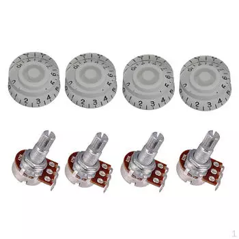 4 шт. ручки для гитарных колокольчиков и потенциометр A25K, 2 цвета в наличии белый