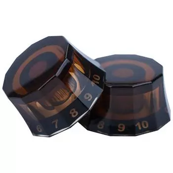 4 шт. ручки для гитарных колокольчиков в стиле абажура для LP гитарных аксессуаров (Темно коричневый)