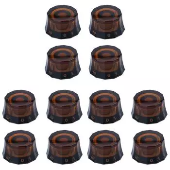 4 шт. ручки для гитарных колокольчиков в стиле абажура для LP гитарных аксессуаров (Светло-коричневый)