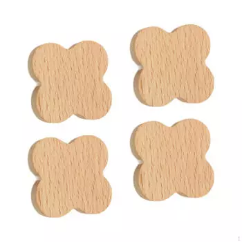 4 шт. ручки для шкафов, ручки для шкафов с винтами, ручки для комода из дерева для кухни bear