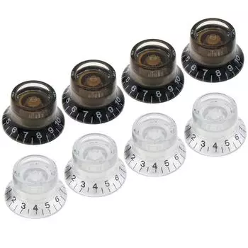 4 шт., ручки регулировки громкости, тона, подходят для электрогитары в стиле LP серебряный