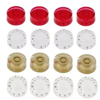 4 шт., ручки регулировки громкости, тона, подходят для электрогитары LP, бас белый